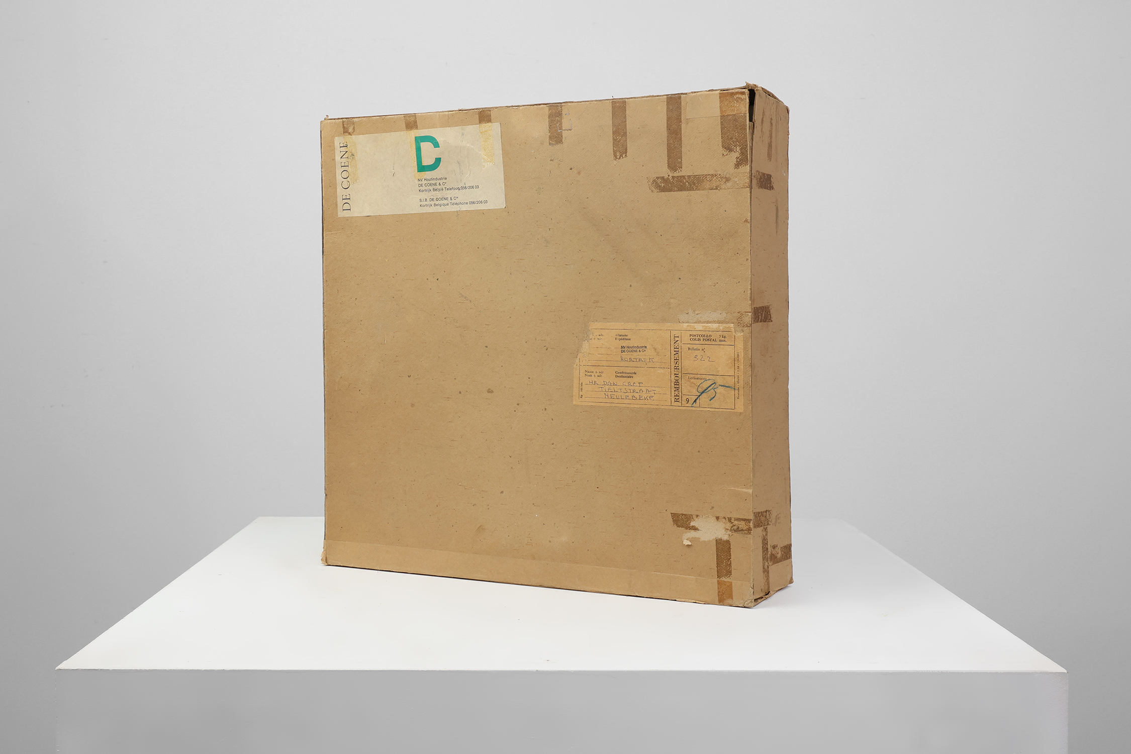 Rare De Coene Chess Set With Original Box Attr. to Christophe Gevers, Belgium, 1950s thumbnail